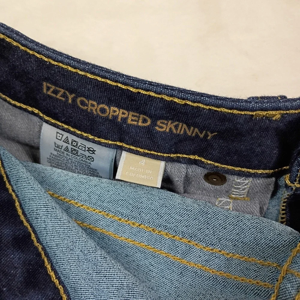 Michael Kors Jeans Womens 4 Dark Blue Izzy Cropped Skinny Denim Casual Classic